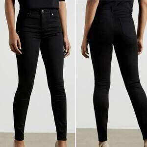 Ted Baker London Alesias Women's Mid Rise Skinny Denim Jeans Black Size 26 NWT